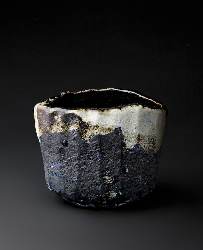 \ًܑgʖuĊэqv Raku Kichizaemon ]X Black Raku teabowl, Yakinuki type